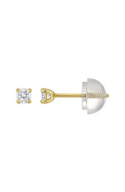 FZN FZN KIDS' 14K GOLD LAB GROWN DIAMOND SOLITAIRE STUD EARRINGS