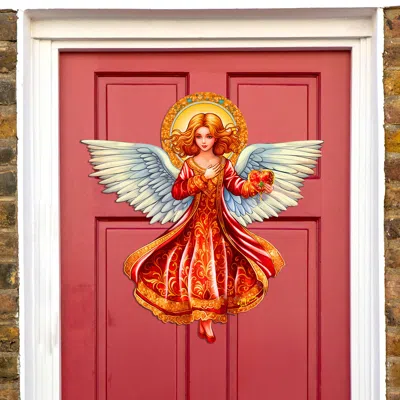 G. DEBREKHT ANGEL WITH LOVE HOLIDAY DOOR DECOR BY G. DEBREKHT