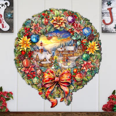 G. DEBREKHT CHRISTMAS WREATH HOLIDAY DOOR DECOR BY G. DEBREKHT