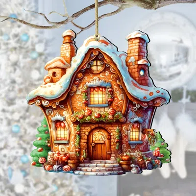 G. DEBREKHT FAIRY TALE HOUSE WOODEN ORNAMENTS BY G. DEBREKHT