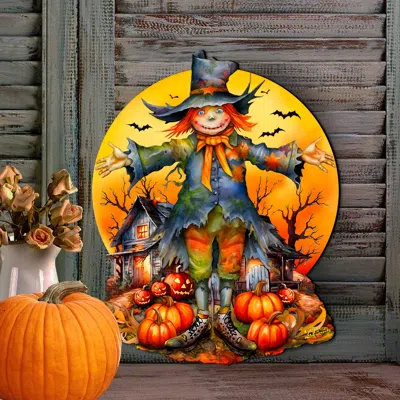 G. DEBREKHT HALLOWEEN SCARECROW HOLIDAY DOOR DECOR BY G. DEBREKHT