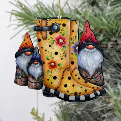 G. DEBREKHT HELLO FALL BOOTS WOODEN ORNAMENTS BY J. MILLS-PRICE