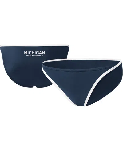 G-III 4HER BY CARL BANKS WOMEN'S G-III 4HER BY CARL BANKS NAVY MICHIGAN WOLVERINES PLAY ACTION BIKINI BOTTOMS