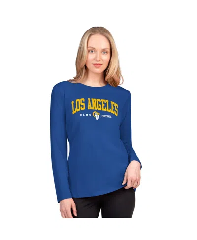 G-III 4HER BY CARL BANKS WOMEN'S ROYAL LOS ANGELES RAMS BEST PLAY LONG SLEEVE T-SHIRT