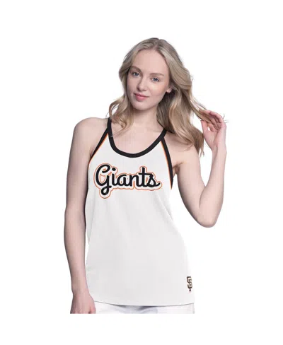 G-III 4HER BY CARL BANKS WOMEN'S WHITE SAN FRANCISCO GIANTS CURVEBALL TANK TOP