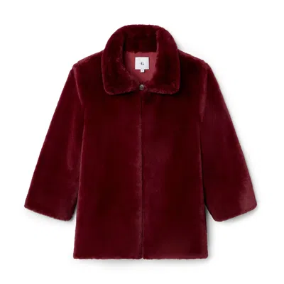 G. LABEL BY GOOP FAUX-FUR HIGH-COLLAR JACKET