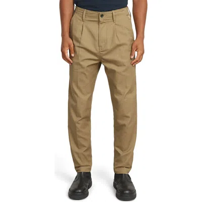 G-STAR G-STAR PLEATED RELAXED TAPERED LEG CHINOS