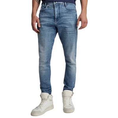 G-STAR RAW SLIM JEANS IN FADED RIPPED BALTIC SEA