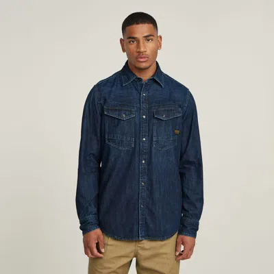G-STAR SHIRTS MAN G-STAR D23616-D252 SLIM DENIM G133 WORN IN DEEP SEA