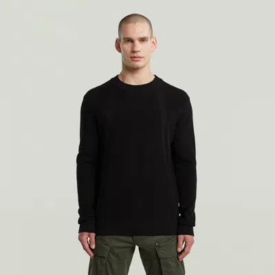 G-STAR SHIRTS MAN G-STAR D26781 C868 STRUCTURE R KNIT 6484 DK BLACK