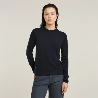 G-STAR WOMEN'S KNITWEAR G-STAR D25509-D847 CORE KNITTED 387 OSAKA BLUE