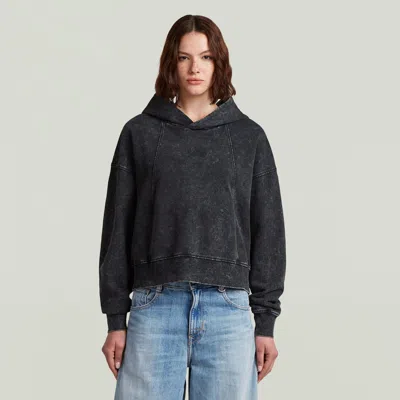 G-STAR WOMEN'S SWEATSHIRT G-STAR D27726 D969 WASHED ONLINE SCRIPT HDD H590 DK BLACK SMOKEY