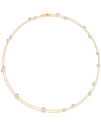 GABI RIELLE GABI RIELLE GOLD OVER SILVER CZ 42IN NECKLACE
