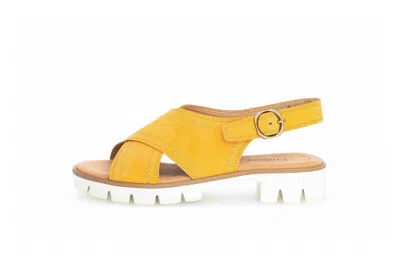 GABOR GABOR CASUAL SANDALETTEN IN ÜBERGRÖSSEN GELB 64.671.13 GROSSE DAMENSCHUHE
