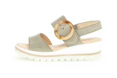 GABOR GABOR CASUAL SANDALETTEN IN ÜBERGRÖSSEN GRÜN 64.645.19 GROSSE DAMENSCHUHE