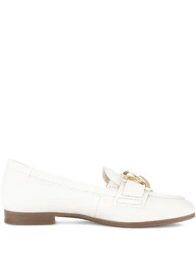 GABOR CHAIN-LINK LEATHER LOAFERS