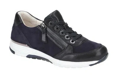 GABOR GABOR SCHUHE ROLLINGSOFT BLAU DAMENSCHUHE SPORTLICHE SCHNÜR-HALBSCHUHE 66.973.46