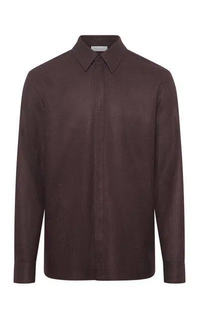 GABRIELA HEARST ABBE SHIRT IN BURNT SIENNA VIRGIN WOOL CASHMERE