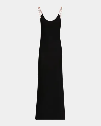 GABRIELA HEARST ADEONA LONG CHAIN-STRAP DRESS