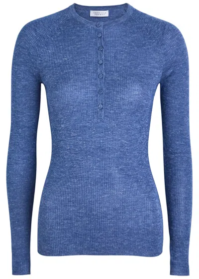GABRIELA HEARST GABRIELA HEARST ANGES HENLEY MÉLANGE KNIT TOP