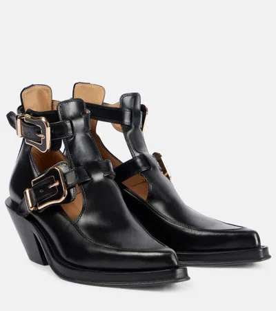 GABRIELA HEARST CASTRO LEATHER ANKLE BOOTS