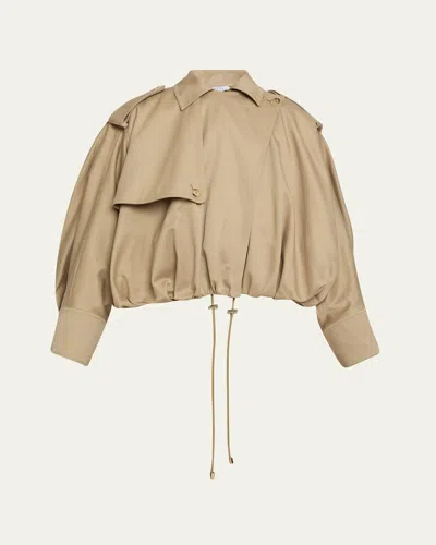 GABRIELA HEARST HUNT DRAWCORD OVERSIZED TRENCH JACKET