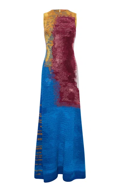 GABRIELA HEARST JUNE DYED WOOL-CASHMERE KNIT MAXI DRESS
