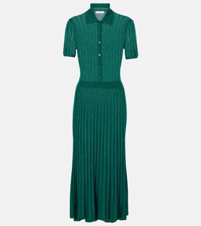 GABRIELA HEARST KNITTED CASHMERE AND SILK SHIRT DRESS