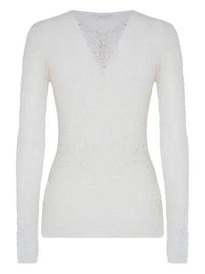 GABRIELA HEARST LACE CREW-NECK SWEATER
