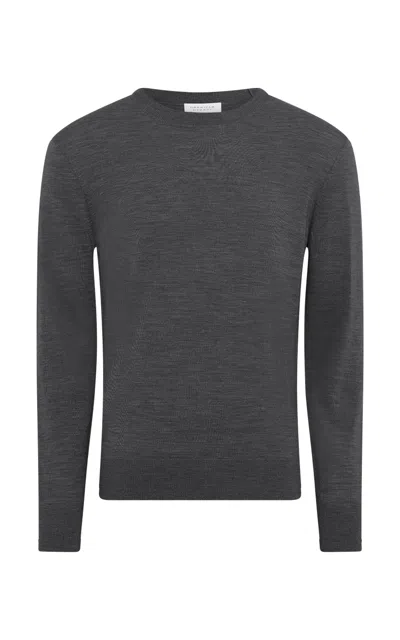 GABRIELA HEARST PALCO KNIT SWEATER IN CHARCOAL MERINO WOOL