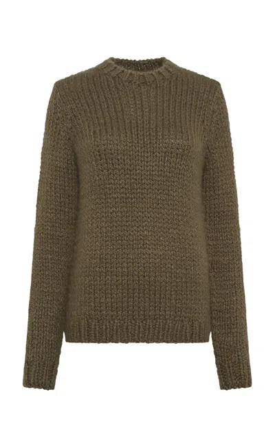 GABRIELA HEARST POROS KNIT SWEATER IN OLIVE CASHMERE