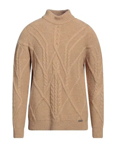 GAELLE PARIS GAËLLE PARIS MAN TURTLENECK CAMEL SIZE S ACRYLIC, WOOL, ALPACA WOOL, VISCOSE, POLYESTER