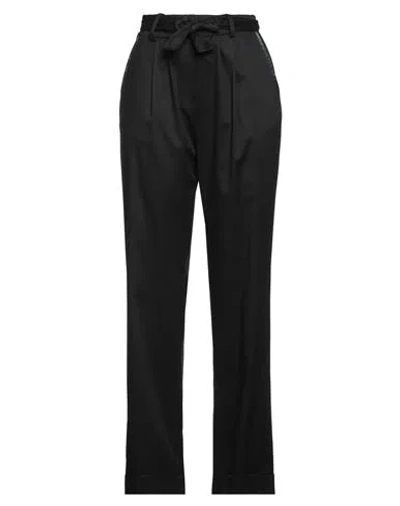 GAELLE PARIS GAËLLE PARIS WOMAN PANTS BLACK SIZE 2 COTTON, VISCOSE, ELASTANE