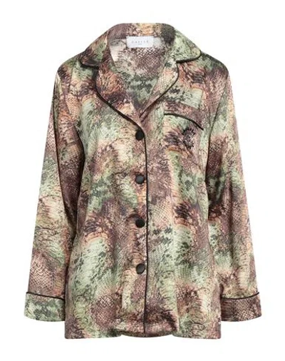 GAELLE PARIS GAËLLE PARIS WOMAN SHIRT LIGHT GREEN SIZE 8 POLYESTER