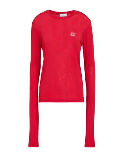 GAELLE PARIS GAËLLE PARIS WOMAN T-SHIRT RED SIZE 1 MODAL, RUBBER