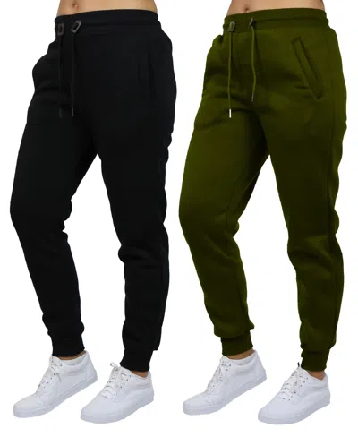 GALAXY BY HARVIC WOMEN'S LOOSE FIT FLEECE LINED JOGGER SWEATPANTS-2 PACK