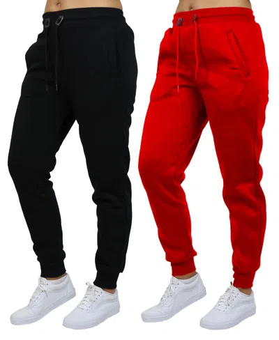 GALAXY BY HARVIC WOMEN'S LOOSE FIT FLEECE LINED JOGGER SWEATPANTS-2 PACK