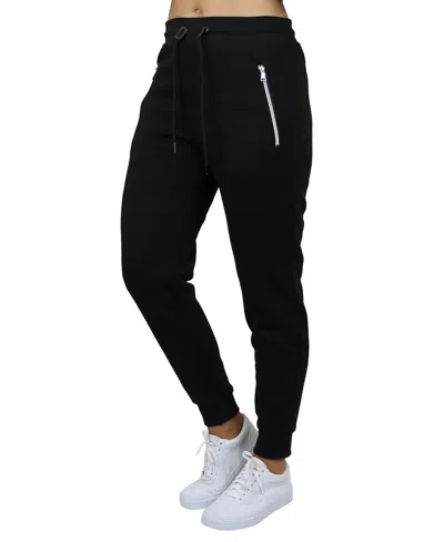 GALAXY BY HARVIC WOMEN'S LOOSE FIT FLEECE LINED JOGGER SWEATPANTS WITH ZIPPER POCKETS