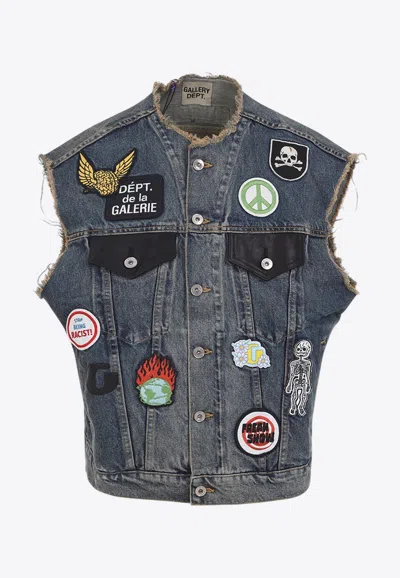GALLERY DEPT. ALL-OVER PATCHES DENIM VEST