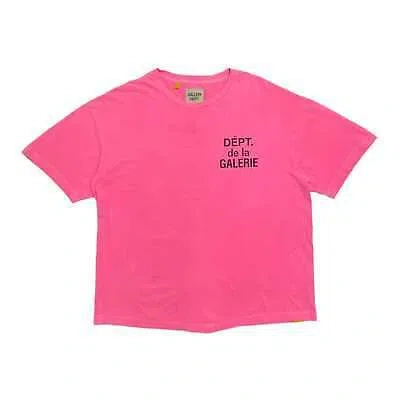 GALLERY DEPT. GALLERY DEPARTMENT FRENCH LOGO SHORT SLEEVE TEE SHIRT FLO PINK
