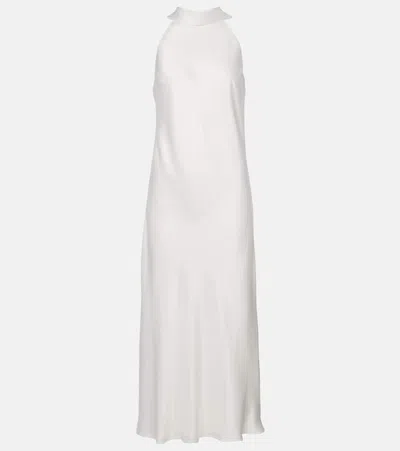 GALVAN BRIDAL SIENNA SATIN MIDI DRESS