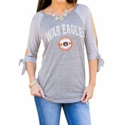 GAMEDAY COUTURE AUBURN UNIVERSITY PLAYING FOR KEEPS TOP IN GREY