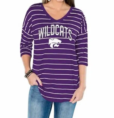 GAMEDAY COUTURE KANSAS STATE UNIVERSITY FALL IN LINE TUNIC IN PURPLE