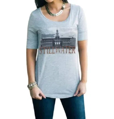 GAMEDAY COUTURE OKLAHOMA STATE UNIVERSITY LANDMARK TEE IN STILLWATER