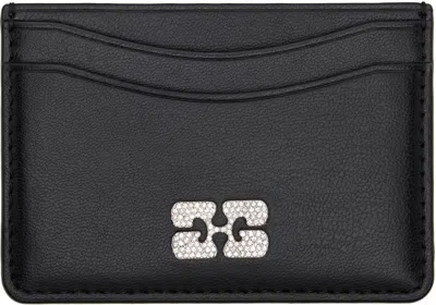 GANNI BLACK BOU CARD HOLDER