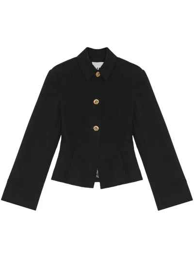 GANNI BLACK JACKET WITH GOLDEN BUTTONS