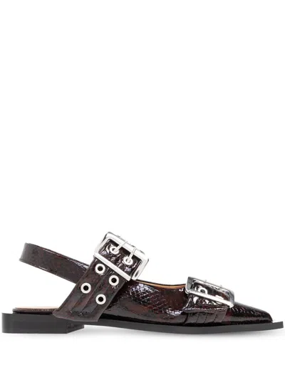 GANNI BUCKLE BALLET FLATS