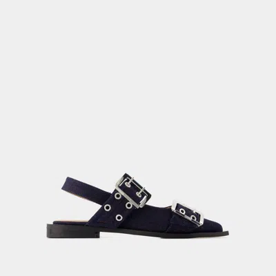 GANNI GANNI FEMININE BUCKLE BALLERINAS