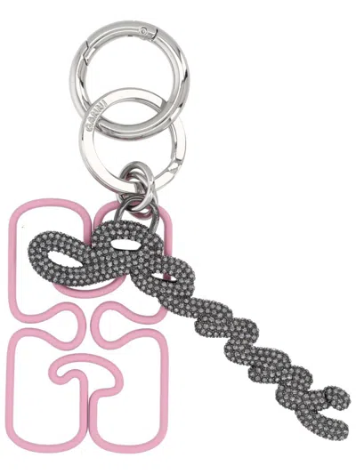 GANNI GANNI KEYCHAIN WITH LOGO