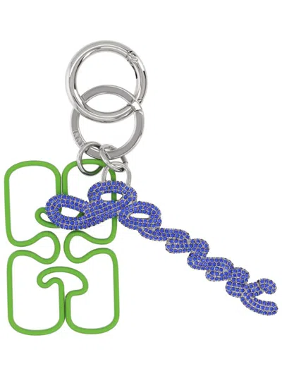 GANNI GANNI KEYCHAIN WITH LOGO